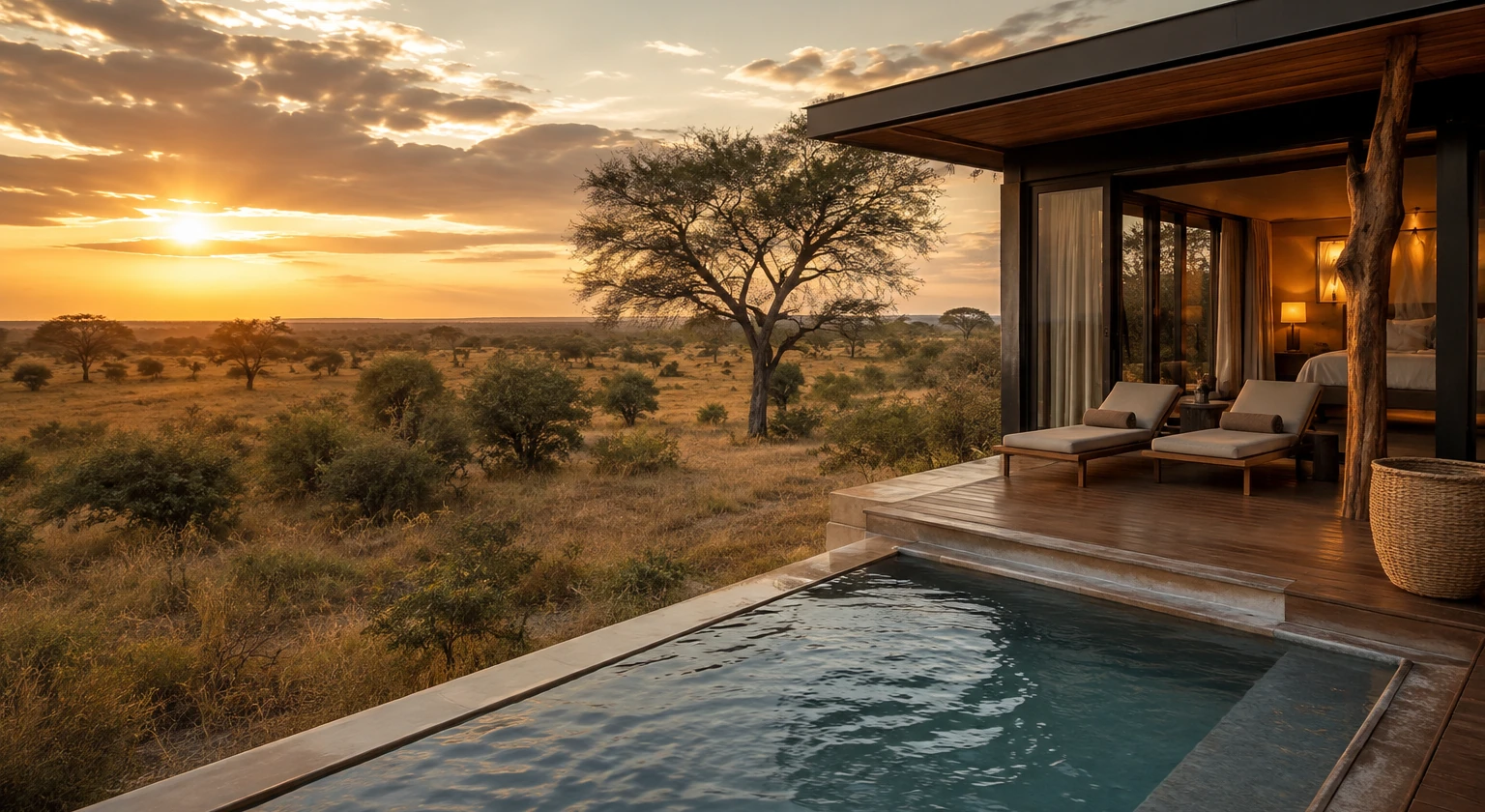 Safari Suite with Pool: When the pool is actually used.